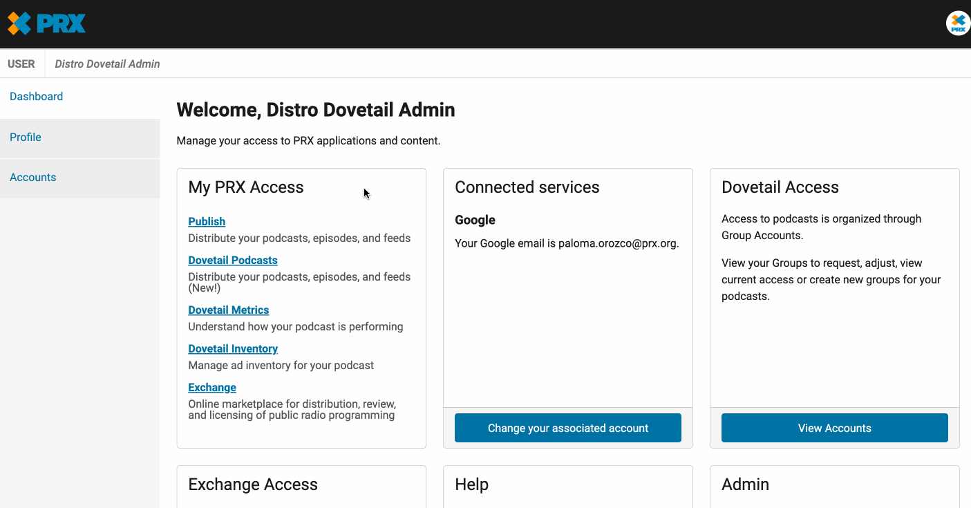 Getting to know PRX ID PRX Help Desk